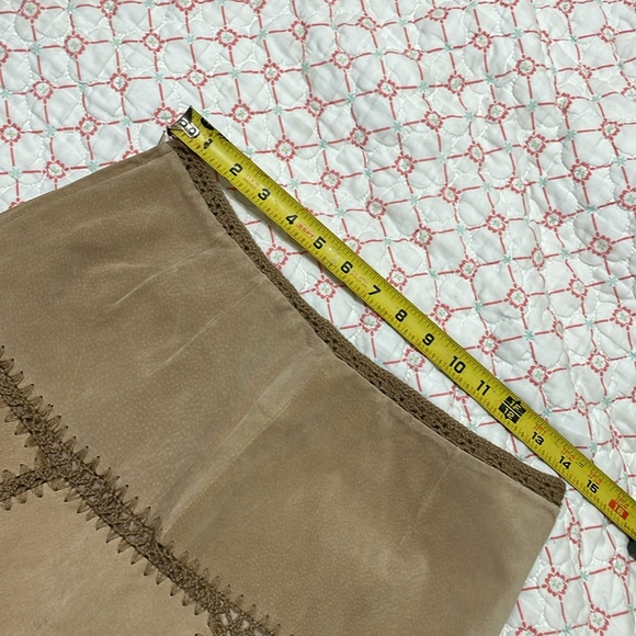 Boston, proper suede and crochet patchwork skirt - Picture 6 of 9